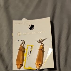 Kendra Scott Gold and Amber Earrings